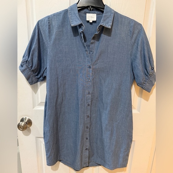 Anthropologie SUNDAYS Denim Blue Murphy Shirt Dress - Picture 2 of 6